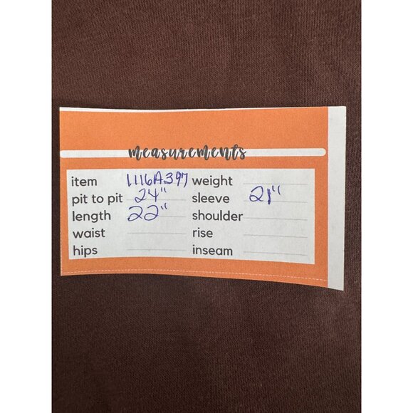 2/$30 Zara Large Chocolate Brown Cotton & Polyester Sweatshirt - Picture 12 of 15